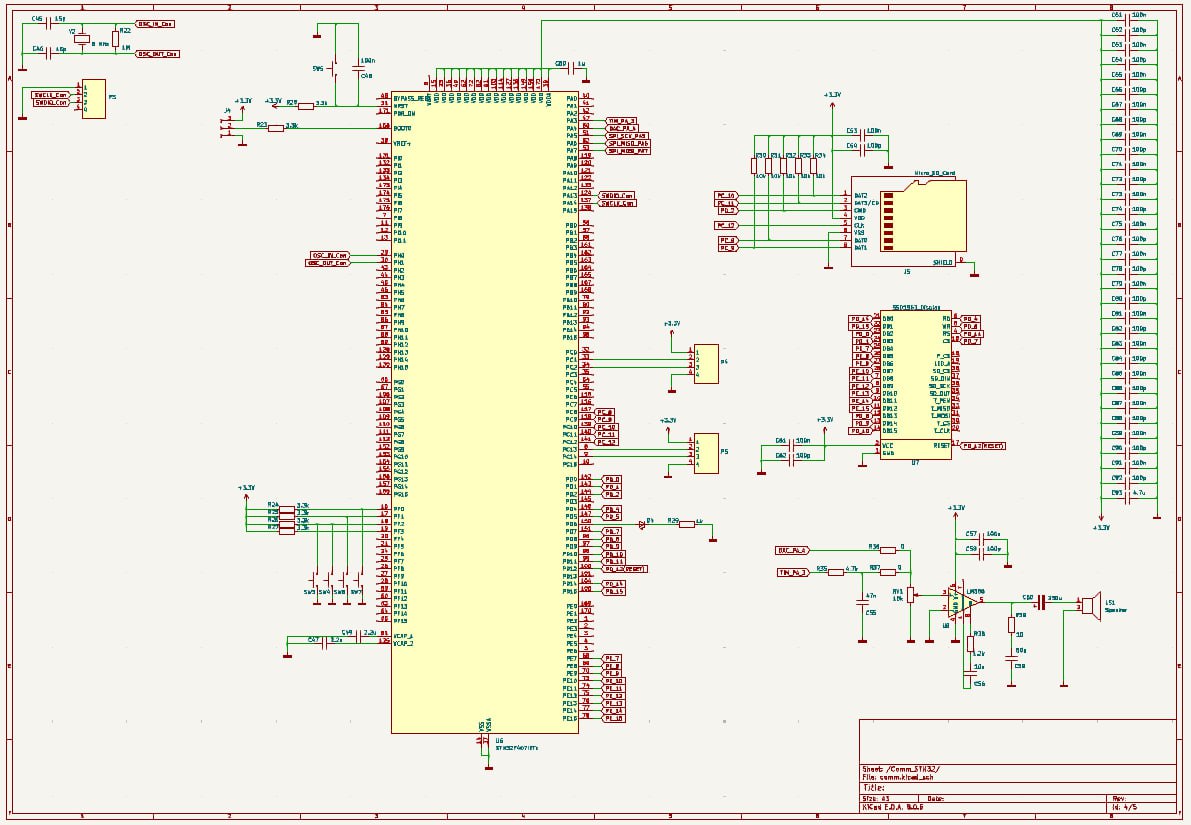 Разводка №1 контроллера STM32